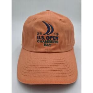 USGA 2015 U.S. Open Chambers Bay Golf Cap Orange Adjustable Embroidered